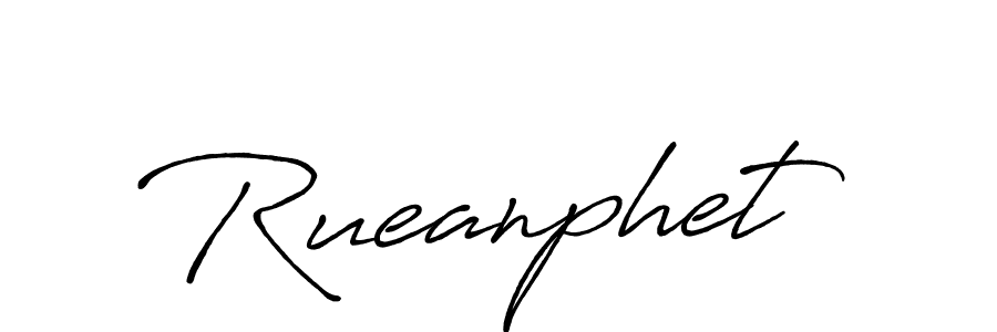 Also You can easily find your signature by using the search form. We will create Rueanphet name handwritten signature images for you free of cost using Antro_Vectra_Bolder sign style. Rueanphet signature style 7 images and pictures png