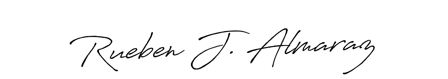 Best and Professional Signature Style for Rueben J. Almaraz. Antro_Vectra_Bolder Best Signature Style Collection. Rueben J. Almaraz signature style 7 images and pictures png