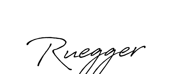Use a signature maker to create a handwritten signature online. With this signature software, you can design (Antro_Vectra_Bolder) your own signature for name Ruegger. Ruegger signature style 7 images and pictures png