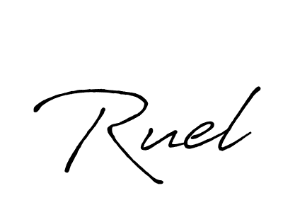 Similarly Antro_Vectra_Bolder is the best handwritten signature design. Signature creator online .You can use it as an online autograph creator for name Ruel. Ruel signature style 7 images and pictures png