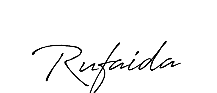Rufaida stylish signature style. Best Handwritten Sign (Antro_Vectra_Bolder) for my name. Handwritten Signature Collection Ideas for my name Rufaida. Rufaida signature style 7 images and pictures png