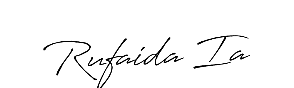 Create a beautiful signature design for name Rufaida Ia. With this signature (Antro_Vectra_Bolder) fonts, you can make a handwritten signature for free. Rufaida Ia signature style 7 images and pictures png