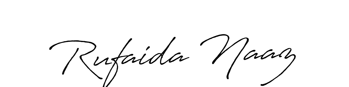 How to make Rufaida Naaz signature? Antro_Vectra_Bolder is a professional autograph style. Create handwritten signature for Rufaida Naaz name. Rufaida Naaz signature style 7 images and pictures png