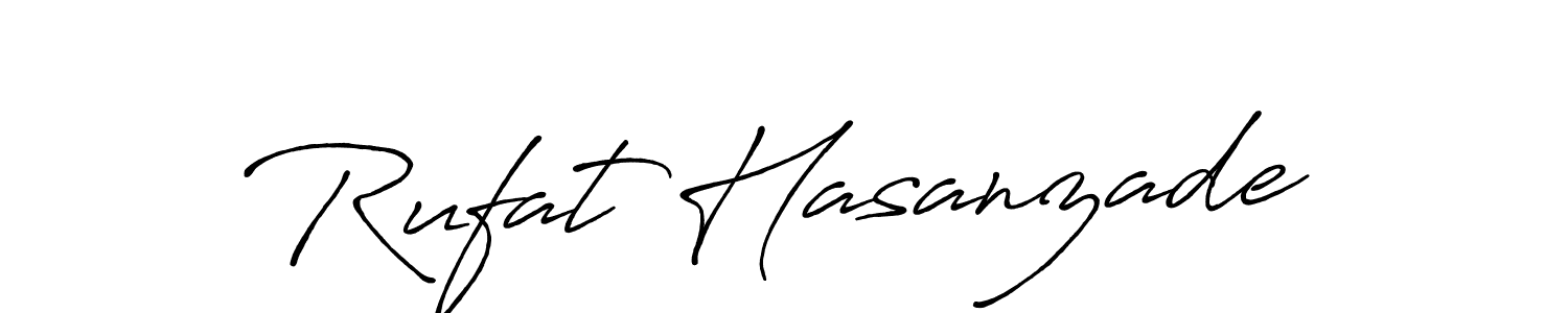 Make a beautiful signature design for name Rufat Hasanzade. With this signature (Antro_Vectra_Bolder) style, you can create a handwritten signature for free. Rufat Hasanzade signature style 7 images and pictures png