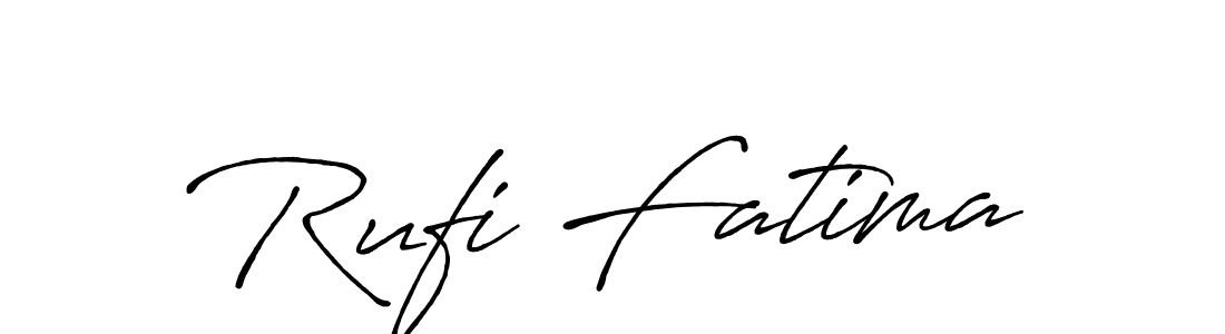 Create a beautiful signature design for name Rufi Fatima. With this signature (Antro_Vectra_Bolder) fonts, you can make a handwritten signature for free. Rufi Fatima signature style 7 images and pictures png