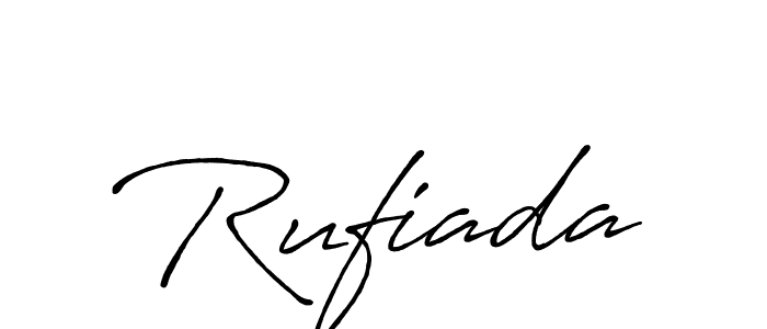 Use a signature maker to create a handwritten signature online. With this signature software, you can design (Antro_Vectra_Bolder) your own signature for name Rufiada. Rufiada signature style 7 images and pictures png