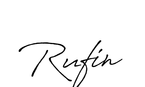 How to make Rufin name signature. Use Antro_Vectra_Bolder style for creating short signs online. This is the latest handwritten sign. Rufin signature style 7 images and pictures png