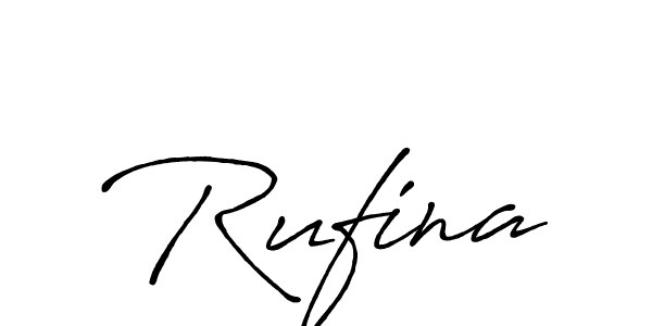 Also You can easily find your signature by using the search form. We will create Rufina name handwritten signature images for you free of cost using Antro_Vectra_Bolder sign style. Rufina signature style 7 images and pictures png