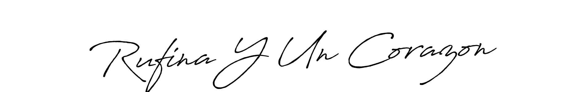 How to make Rufina Y Un Corazon signature? Antro_Vectra_Bolder is a professional autograph style. Create handwritten signature for Rufina Y Un Corazon name. Rufina Y Un Corazon signature style 7 images and pictures png