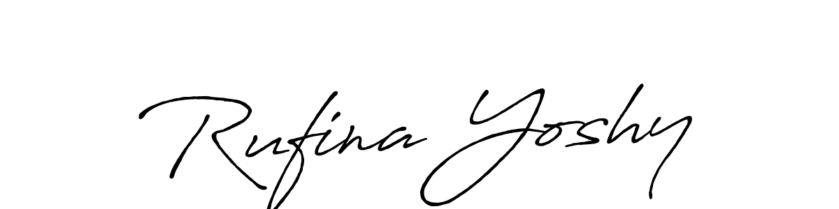 It looks lik you need a new signature style for name Rufina Yoshy. Design unique handwritten (Antro_Vectra_Bolder) signature with our free signature maker in just a few clicks. Rufina Yoshy signature style 7 images and pictures png