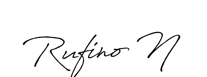 Once you've used our free online signature maker to create your best signature Antro_Vectra_Bolder style, it's time to enjoy all of the benefits that Rufino N name signing documents. Rufino N signature style 7 images and pictures png