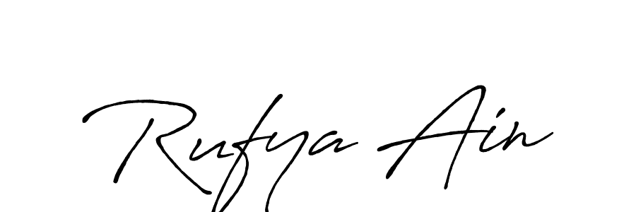 Create a beautiful signature design for name Rufya Ain. With this signature (Antro_Vectra_Bolder) fonts, you can make a handwritten signature for free. Rufya Ain signature style 7 images and pictures png