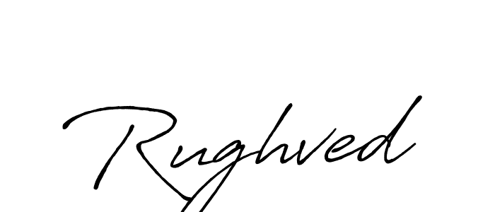 Make a beautiful signature design for name Rughved. With this signature (Antro_Vectra_Bolder) style, you can create a handwritten signature for free. Rughved signature style 7 images and pictures png