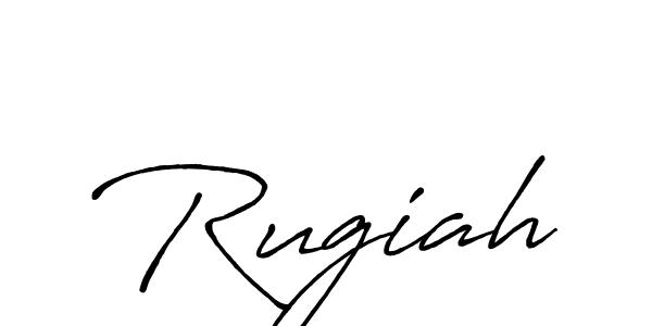 How to make Rugiah signature? Antro_Vectra_Bolder is a professional autograph style. Create handwritten signature for Rugiah name. Rugiah signature style 7 images and pictures png