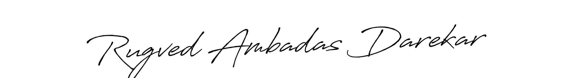 Design your own signature with our free online signature maker. With this signature software, you can create a handwritten (Antro_Vectra_Bolder) signature for name Rugved Ambadas Darekar. Rugved Ambadas Darekar signature style 7 images and pictures png