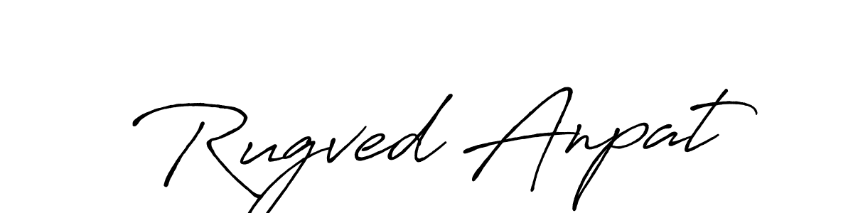 Antro_Vectra_Bolder is a professional signature style that is perfect for those who want to add a touch of class to their signature. It is also a great choice for those who want to make their signature more unique. Get Rugved Anpat name to fancy signature for free. Rugved Anpat signature style 7 images and pictures png