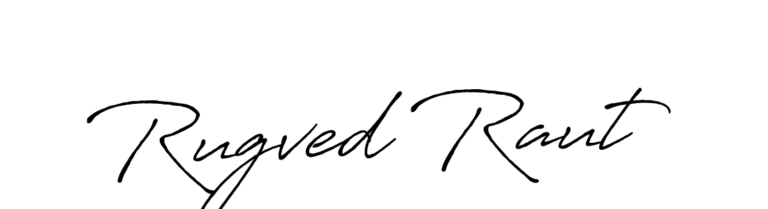 How to make Rugved Raut signature? Antro_Vectra_Bolder is a professional autograph style. Create handwritten signature for Rugved Raut name. Rugved Raut signature style 7 images and pictures png