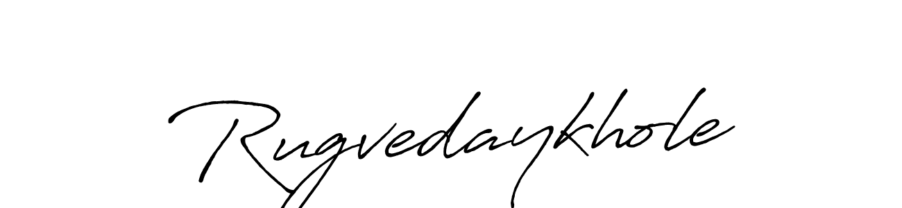 Use a signature maker to create a handwritten signature online. With this signature software, you can design (Antro_Vectra_Bolder) your own signature for name Rugvedaykhole. Rugvedaykhole signature style 7 images and pictures png