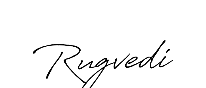 if you are searching for the best signature style for your name Rugvedi. so please give up your signature search. here we have designed multiple signature styles  using Antro_Vectra_Bolder. Rugvedi signature style 7 images and pictures png