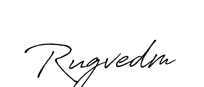 Also You can easily find your signature by using the search form. We will create Rugvedm name handwritten signature images for you free of cost using Antro_Vectra_Bolder sign style. Rugvedm signature style 7 images and pictures png