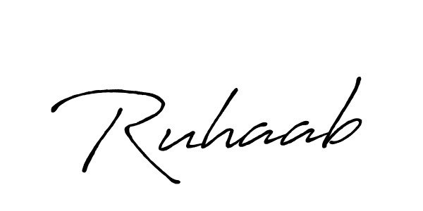Use a signature maker to create a handwritten signature online. With this signature software, you can design (Antro_Vectra_Bolder) your own signature for name Ruhaab. Ruhaab signature style 7 images and pictures png
