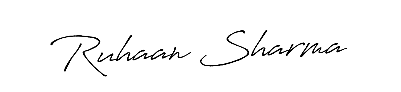 Also we have Ruhaan Sharma name is the best signature style. Create professional handwritten signature collection using Antro_Vectra_Bolder autograph style. Ruhaan Sharma signature style 7 images and pictures png
