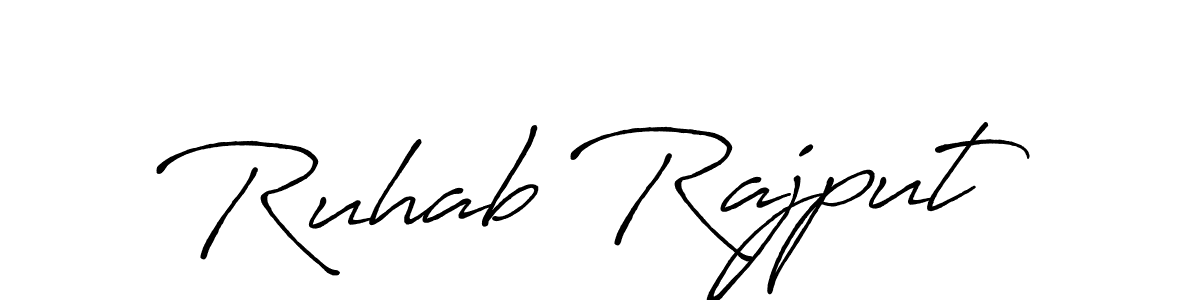 It looks lik you need a new signature style for name Ruhab Rajput. Design unique handwritten (Antro_Vectra_Bolder) signature with our free signature maker in just a few clicks. Ruhab Rajput signature style 7 images and pictures png