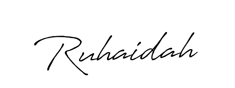 How to make Ruhaidah signature? Antro_Vectra_Bolder is a professional autograph style. Create handwritten signature for Ruhaidah name. Ruhaidah signature style 7 images and pictures png