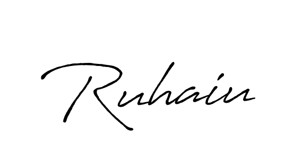 How to make Ruhaiu signature? Antro_Vectra_Bolder is a professional autograph style. Create handwritten signature for Ruhaiu name. Ruhaiu signature style 7 images and pictures png