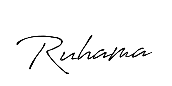 Use a signature maker to create a handwritten signature online. With this signature software, you can design (Antro_Vectra_Bolder) your own signature for name Ruhama. Ruhama signature style 7 images and pictures png