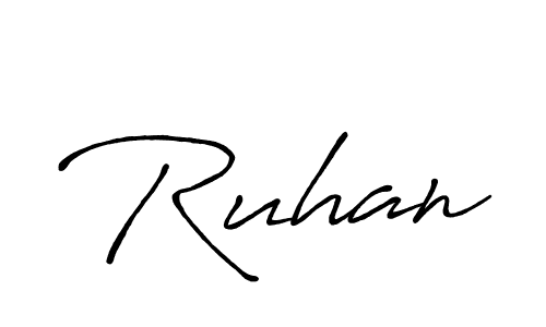 How to make Ruhan signature? Antro_Vectra_Bolder is a professional autograph style. Create handwritten signature for Ruhan name. Ruhan signature style 7 images and pictures png