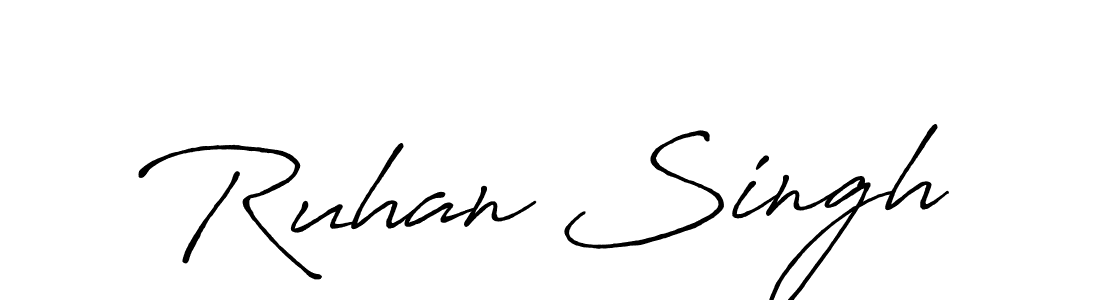 How to make Ruhan Singh signature? Antro_Vectra_Bolder is a professional autograph style. Create handwritten signature for Ruhan Singh name. Ruhan Singh signature style 7 images and pictures png