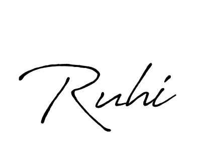 How to make Ruhi name signature. Use Antro_Vectra_Bolder style for creating short signs online. This is the latest handwritten sign. Ruhi signature style 7 images and pictures png