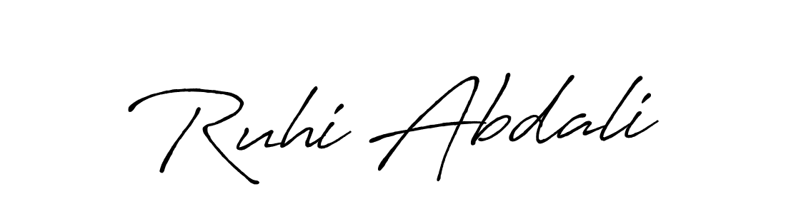 It looks lik you need a new signature style for name Ruhi Abdali. Design unique handwritten (Antro_Vectra_Bolder) signature with our free signature maker in just a few clicks. Ruhi Abdali signature style 7 images and pictures png