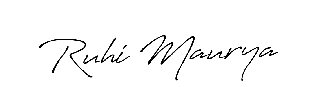 Also You can easily find your signature by using the search form. We will create Ruhi Maurya name handwritten signature images for you free of cost using Antro_Vectra_Bolder sign style. Ruhi Maurya signature style 7 images and pictures png