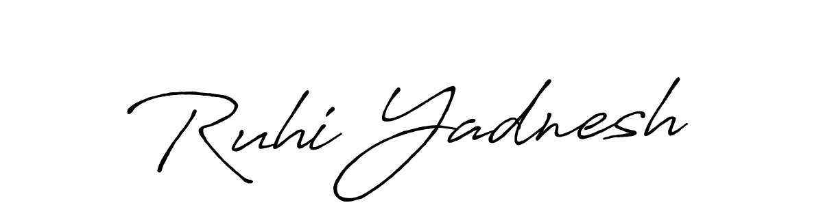 Similarly Antro_Vectra_Bolder is the best handwritten signature design. Signature creator online .You can use it as an online autograph creator for name Ruhi Yadnesh. Ruhi Yadnesh signature style 7 images and pictures png