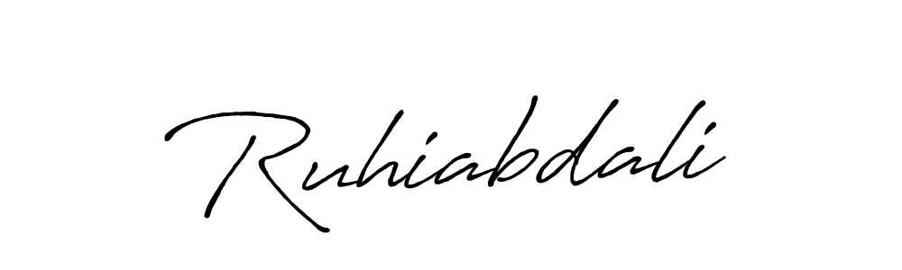 You should practise on your own different ways (Antro_Vectra_Bolder) to write your name (Ruhiabdali) in signature. don't let someone else do it for you. Ruhiabdali signature style 7 images and pictures png
