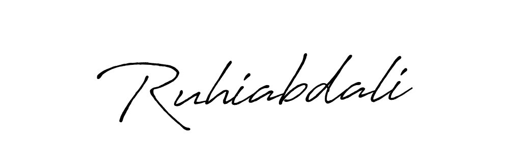 You should practise on your own different ways (Antro_Vectra_Bolder) to write your name (Ruhiabdali) in signature. don't let someone else do it for you. Ruhiabdali signature style 7 images and pictures png