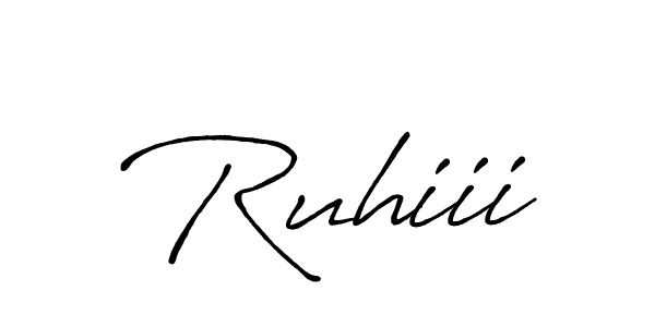 if you are searching for the best signature style for your name Ruhiii. so please give up your signature search. here we have designed multiple signature styles  using Antro_Vectra_Bolder. Ruhiii signature style 7 images and pictures png