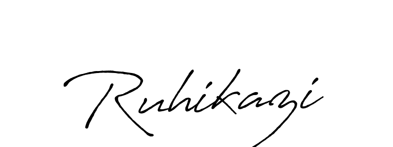 Make a beautiful signature design for name Ruhikazi. With this signature (Antro_Vectra_Bolder) style, you can create a handwritten signature for free. Ruhikazi signature style 7 images and pictures png