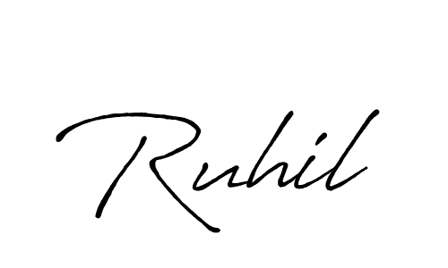 Antro_Vectra_Bolder is a professional signature style that is perfect for those who want to add a touch of class to their signature. It is also a great choice for those who want to make their signature more unique. Get Ruhil name to fancy signature for free. Ruhil signature style 7 images and pictures png