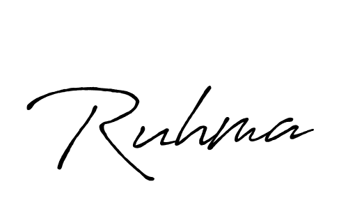 The best way (Antro_Vectra_Bolder) to make a short signature is to pick only two or three words in your name. The name Ruhma include a total of six letters. For converting this name. Ruhma signature style 7 images and pictures png