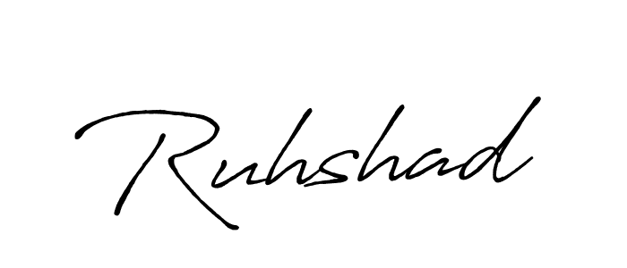 Also we have Ruhshad name is the best signature style. Create professional handwritten signature collection using Antro_Vectra_Bolder autograph style. Ruhshad signature style 7 images and pictures png