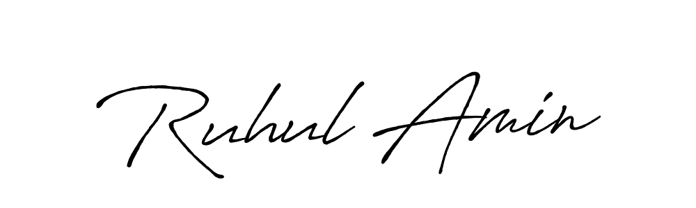 Use a signature maker to create a handwritten signature online. With this signature software, you can design (Antro_Vectra_Bolder) your own signature for name Ruhul Amin. Ruhul Amin signature style 7 images and pictures png