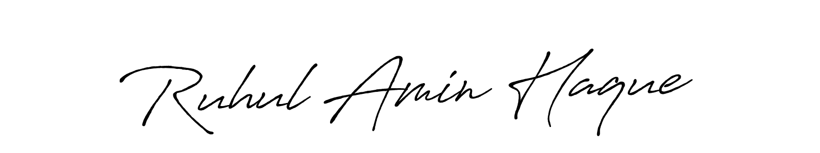 Design your own signature with our free online signature maker. With this signature software, you can create a handwritten (Antro_Vectra_Bolder) signature for name Ruhul Amin Haque. Ruhul Amin Haque signature style 7 images and pictures png