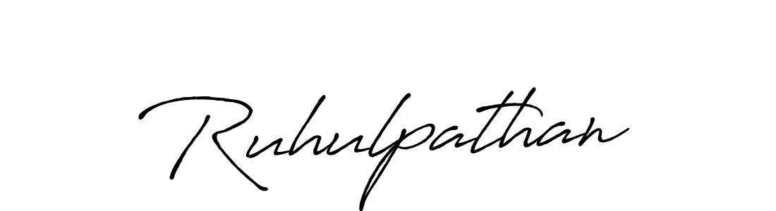 How to make Ruhulpathan name signature. Use Antro_Vectra_Bolder style for creating short signs online. This is the latest handwritten sign. Ruhulpathan signature style 7 images and pictures png