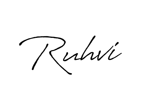 Create a beautiful signature design for name Ruhvi. With this signature (Antro_Vectra_Bolder) fonts, you can make a handwritten signature for free. Ruhvi signature style 7 images and pictures png