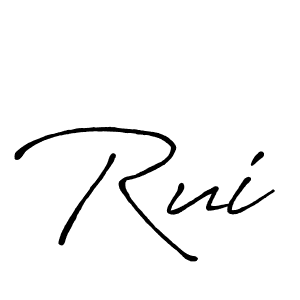 Use a signature maker to create a handwritten signature online. With this signature software, you can design (Antro_Vectra_Bolder) your own signature for name Rui. Rui signature style 7 images and pictures png