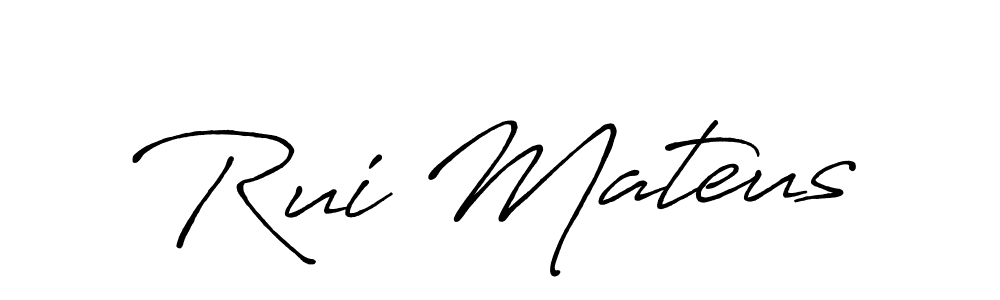 How to make Rui Mateus name signature. Use Antro_Vectra_Bolder style for creating short signs online. This is the latest handwritten sign. Rui Mateus signature style 7 images and pictures png