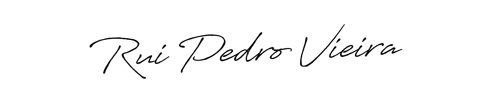 Make a beautiful signature design for name Rui Pedro Vieira. With this signature (Antro_Vectra_Bolder) style, you can create a handwritten signature for free. Rui Pedro Vieira signature style 7 images and pictures png